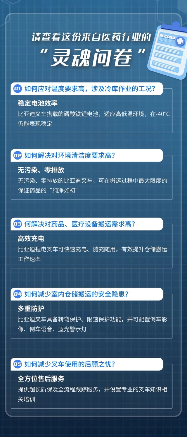 “醫(yī)”路相隨，比亞迪叉車助力醫(yī)藥行業(yè)“攻堅(jiān)克難”！